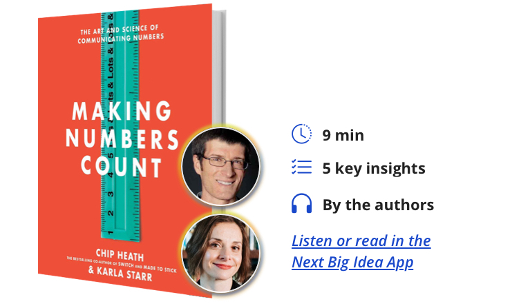 Making Numbers Count: The Art and Science of Communicating Numbers by Chip Heath and Karla Starr