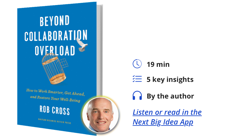 Beyond Collaboration Overload: How to Work Smarter, Get Ahead, and Restore Your Well-Being By Rob Cross