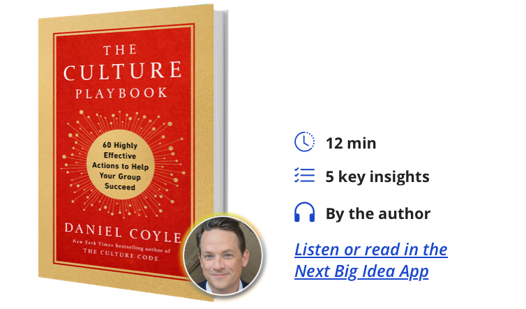 The Culture Playbook: 60 Highly Effective Actions to Help Your Group Succeed by Daniel Coyle