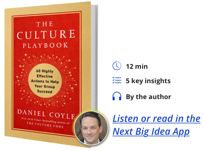 The Culture Playbook: 60 Highly Effective Actions to Help Your Group Succeed By Daniel Coyle