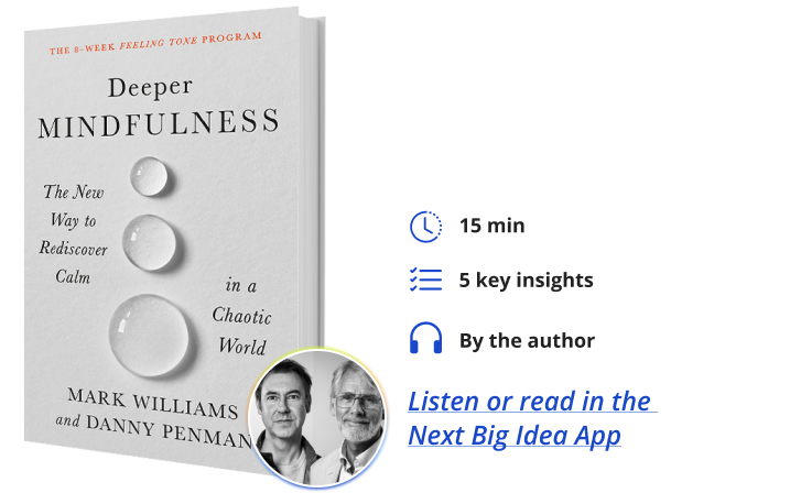 Deeper Mindfulness: The New Way to Rediscover Calm in a Chaotic World By Mark Williams & Danny Penman Next Big Idea Club